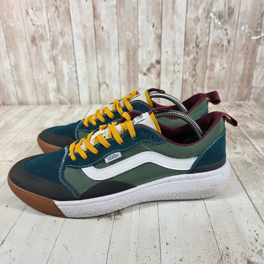 Vans UltraRange EXO Mens 10.5 Teal Green Burgundy Multi Color Low Top Sneakers